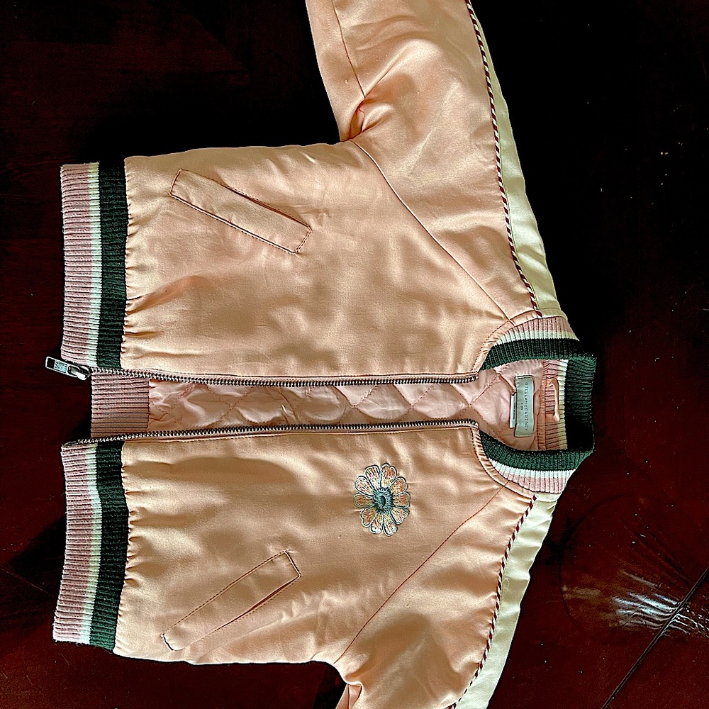 Stella McCartney Girls 4 designer jacket with floral embroidery